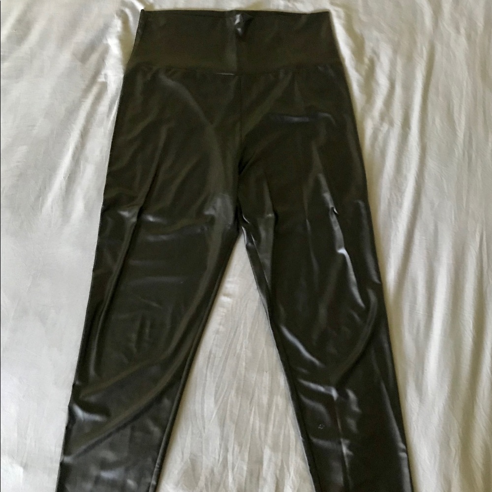 High Waisted Faux Leather Leggings